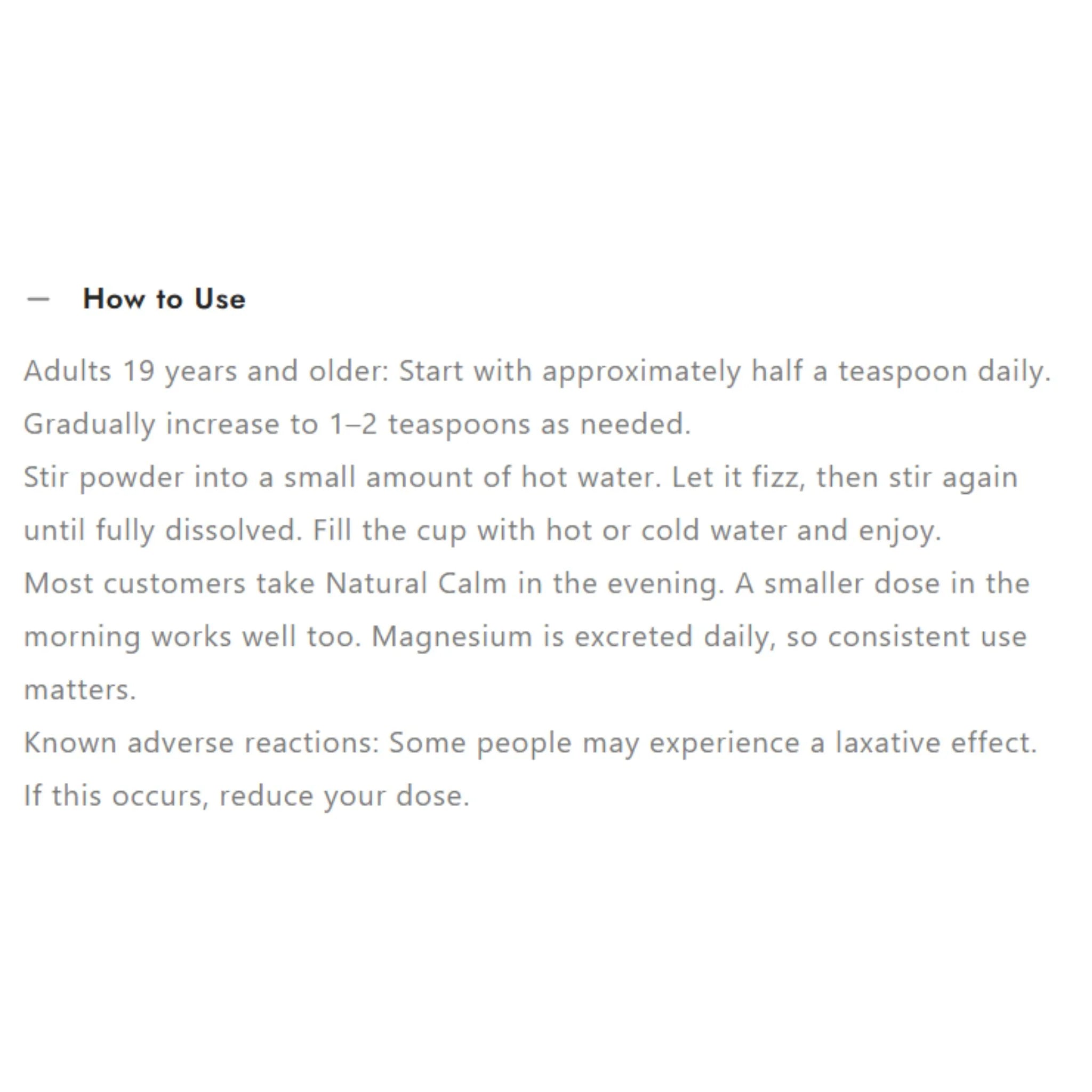 Natural Calm Magnesium Raspberry Lemon 226g