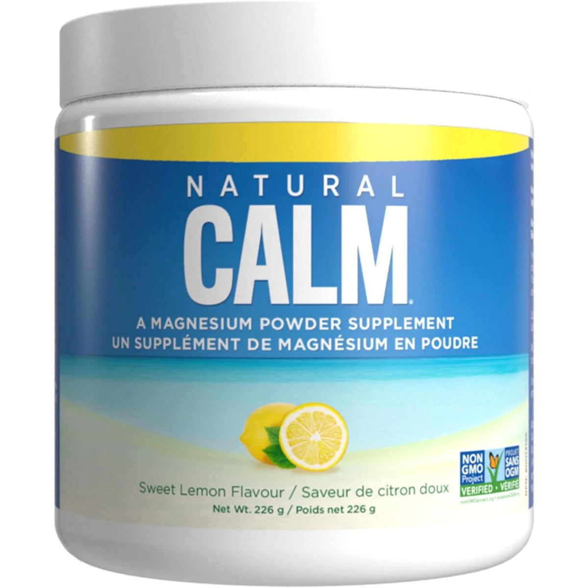 Natural Calm Magnesium Citrate Powder Sweet Lemon, 226g