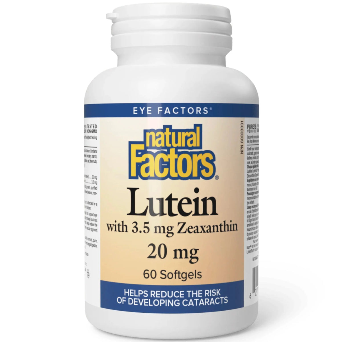 Natural Factors Lutein 20mg 60 Softgels