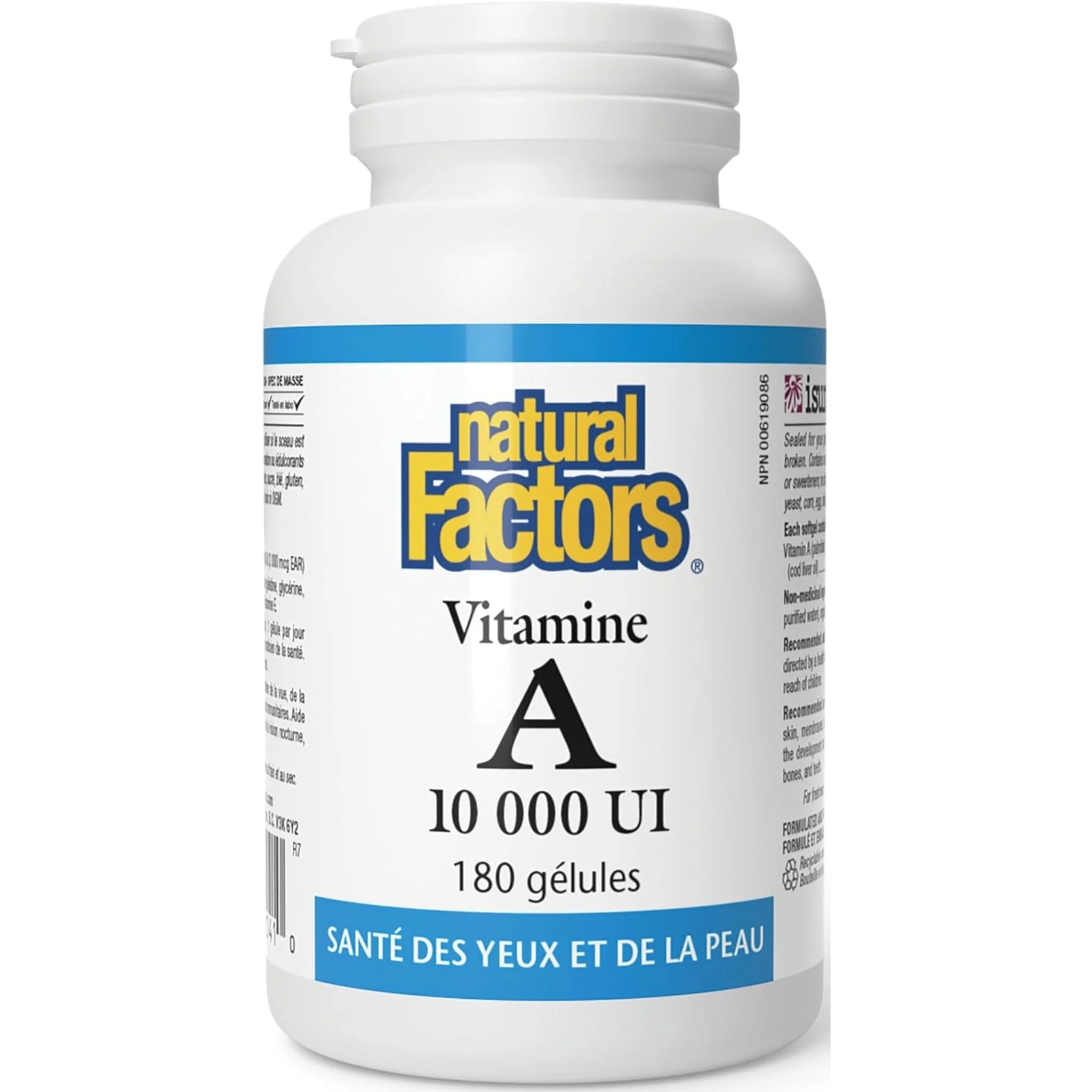 Natural Factors Vitamin A 10, 000 IU 180 Softgels