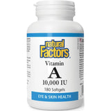 Natural Factors Vitamin A 10, 000 IU 180 Softgels