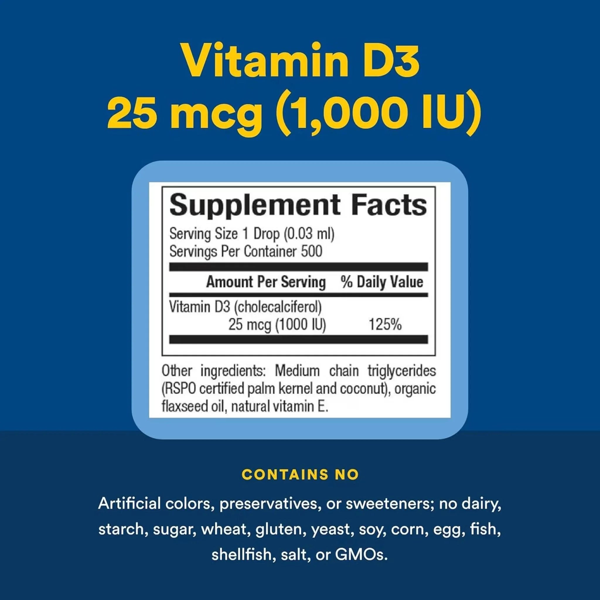 Natural Factors Vitamin D3 Drops 1000 IU, 15ml