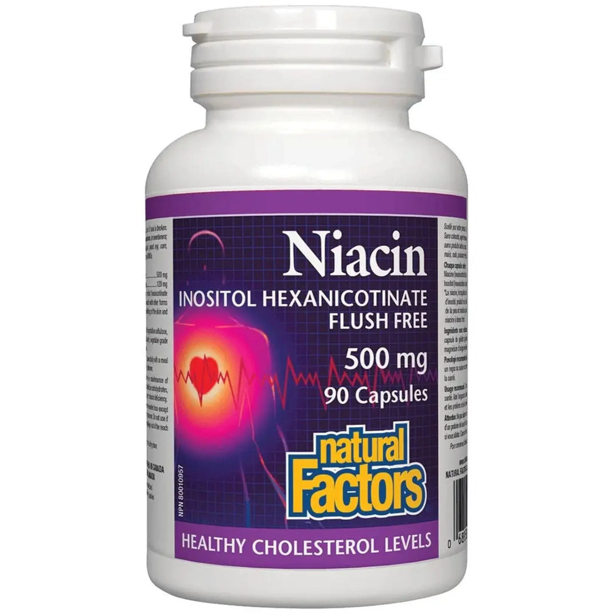 Natural Factors Niacin 500 mg 90 Capsules