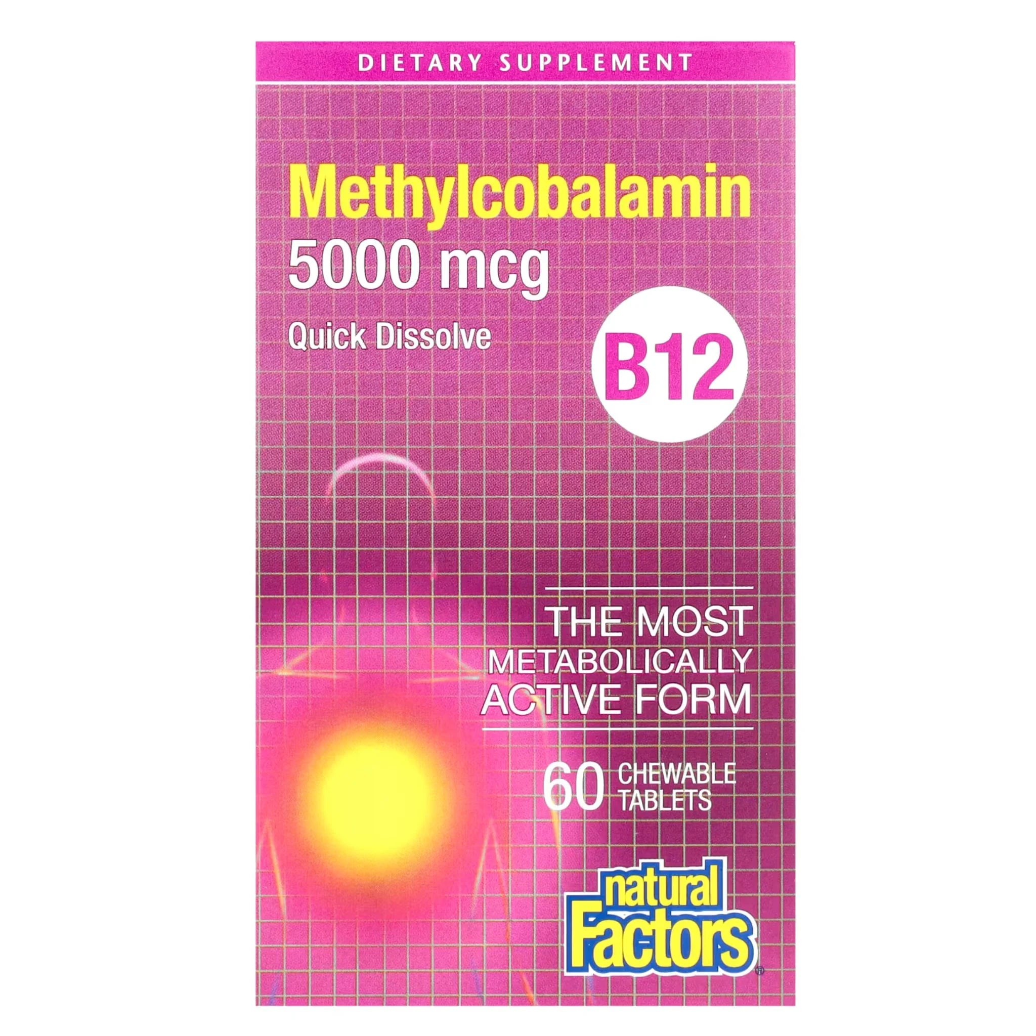 Natural Factors B12 Methylcobalamin 5000 mcg 60st