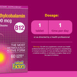 Natural Factors B12 Methylcobalamin 5000 mcg 60st