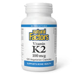 Natural Factors Vitamin K2 100 mcg 120vc - Nature's Source Inc
