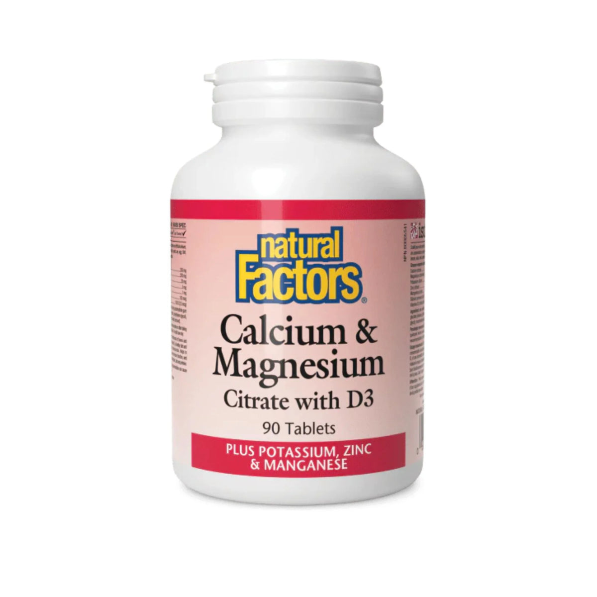 Natural Factors Calcium Magnesium Citrate D3+ 90t