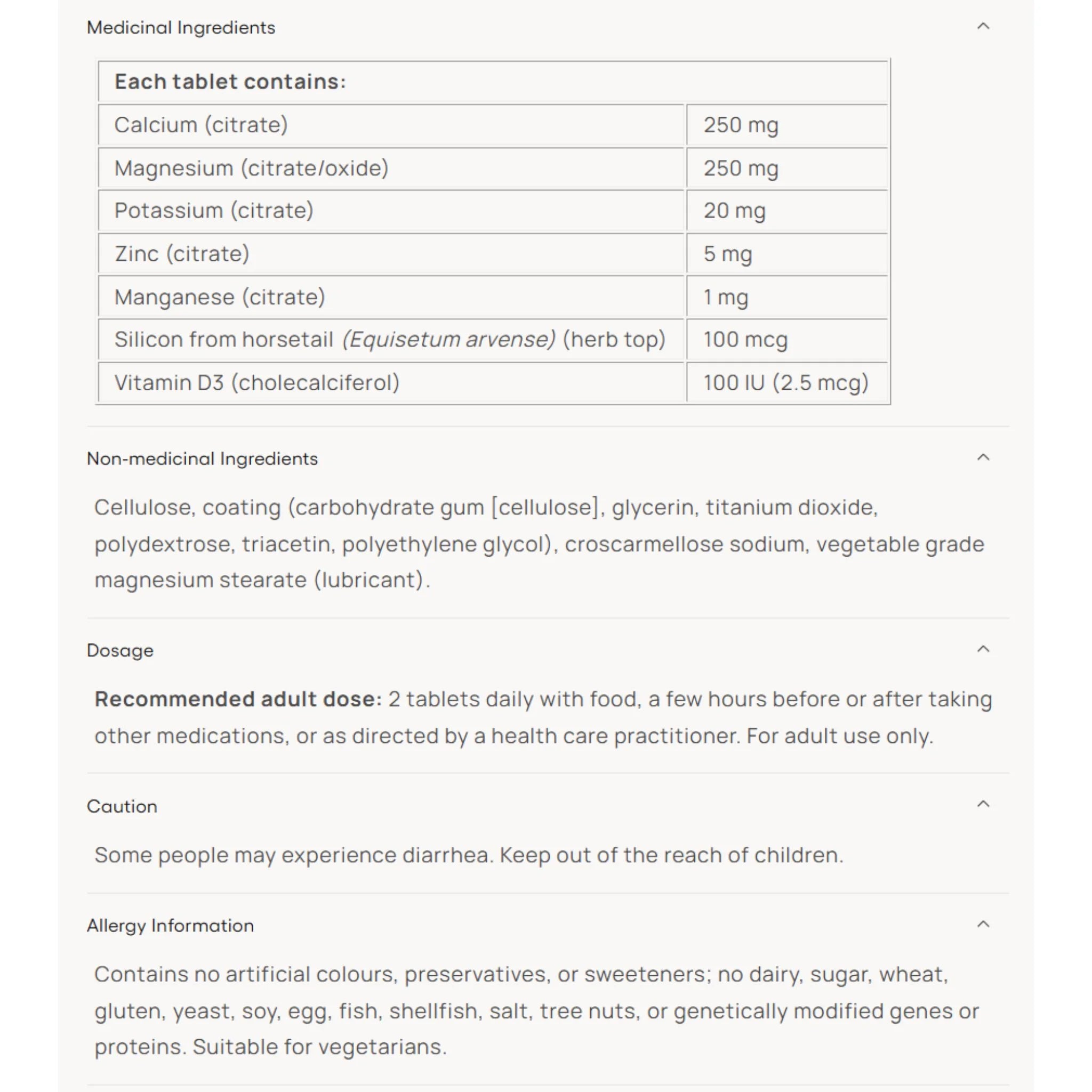 Natural Factors Calcium Magnesium Citrate D3+ 90t