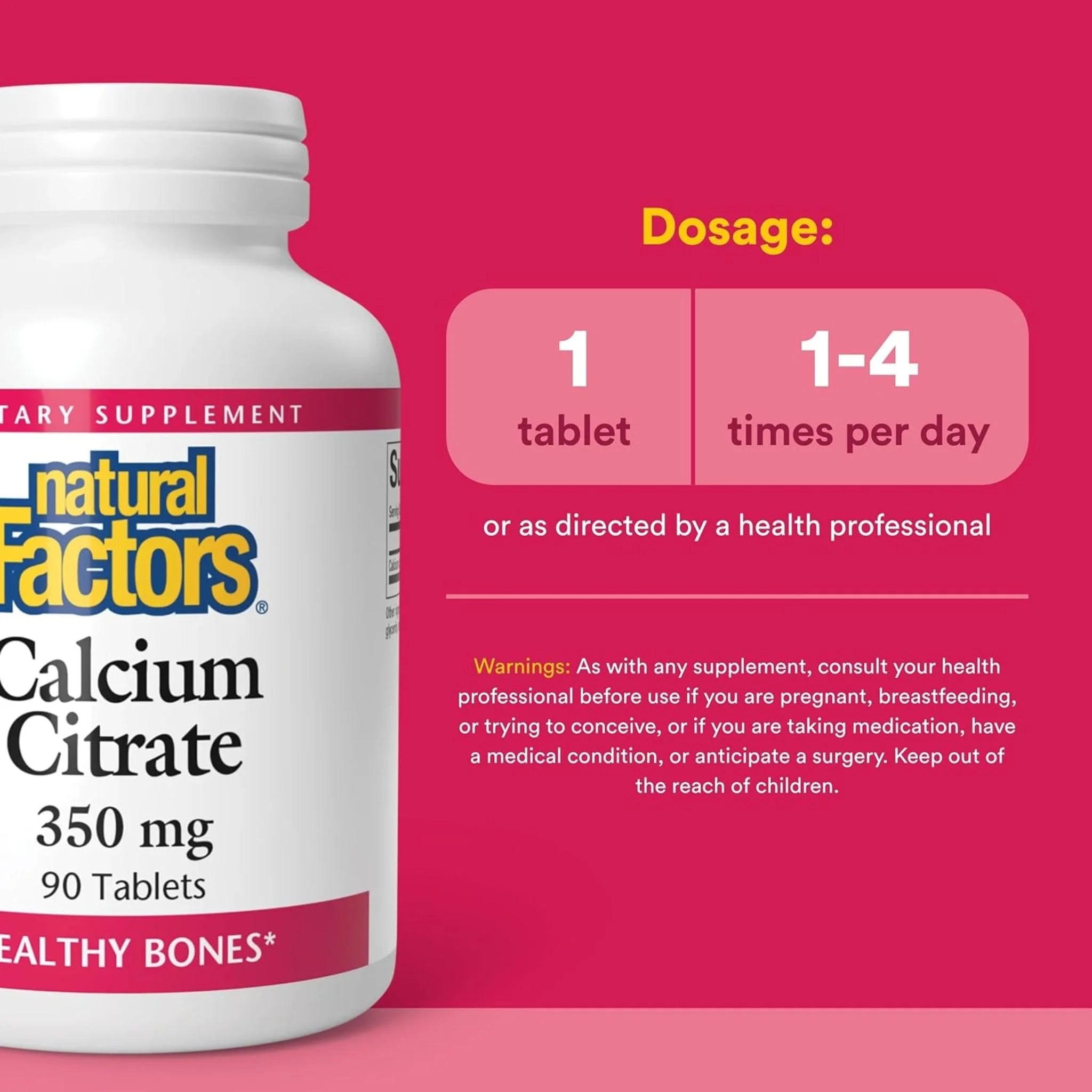 Natural Factors Calcium Factor+ Citrate 350 mg 90t