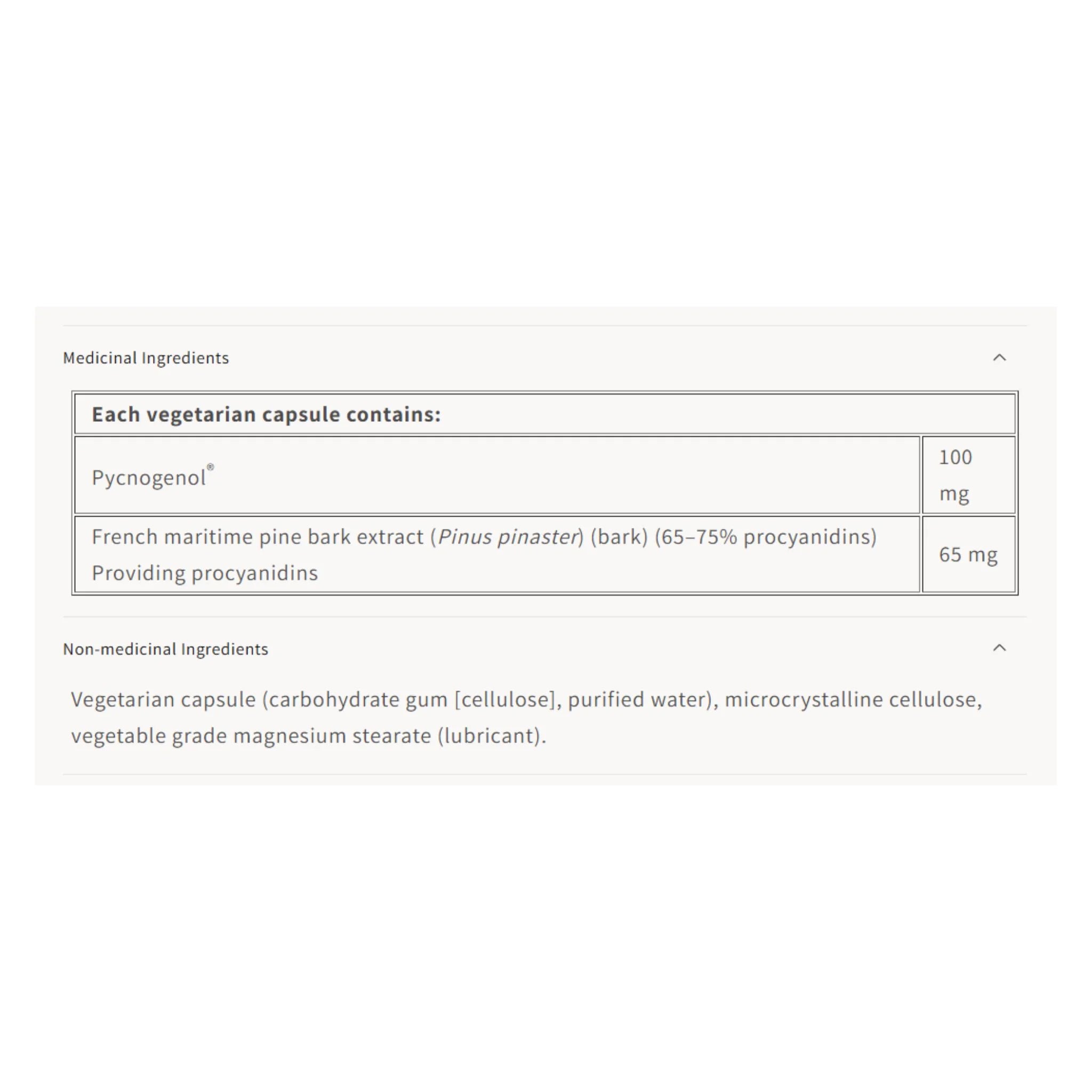 Natural Factors Pycnogenol 100mg 30vc - Nature's Source Inc