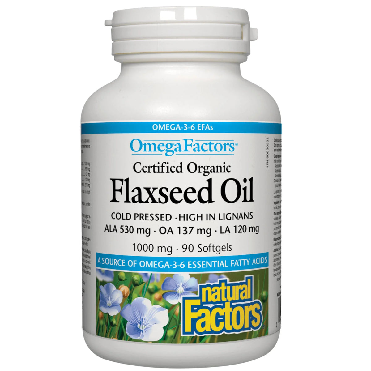 Natural Factors Flaxseed Oil 90 Softgels