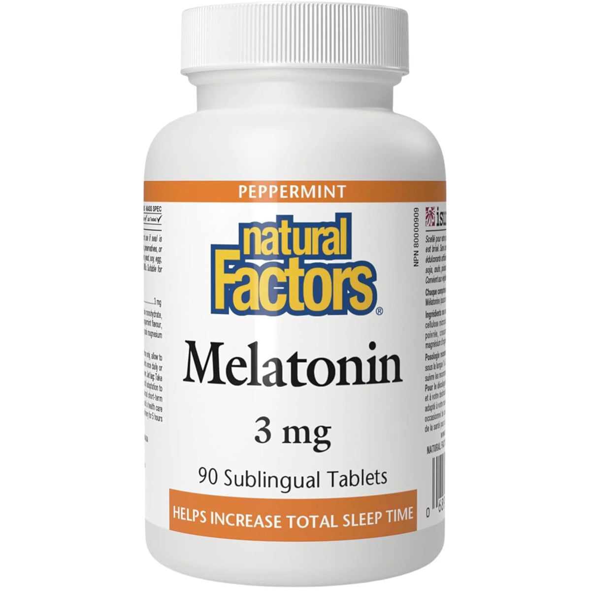 Natural Factors Melatonin 3 mg Peppermint 90st