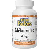 Natural Factors Melatonin 3 mg Peppermint 90st