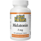 Natural Factors Melatonin 3 mg Peppermint 90st