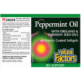 Natural Factors Peppermint Oil 60 Enteric-Coated Softgels