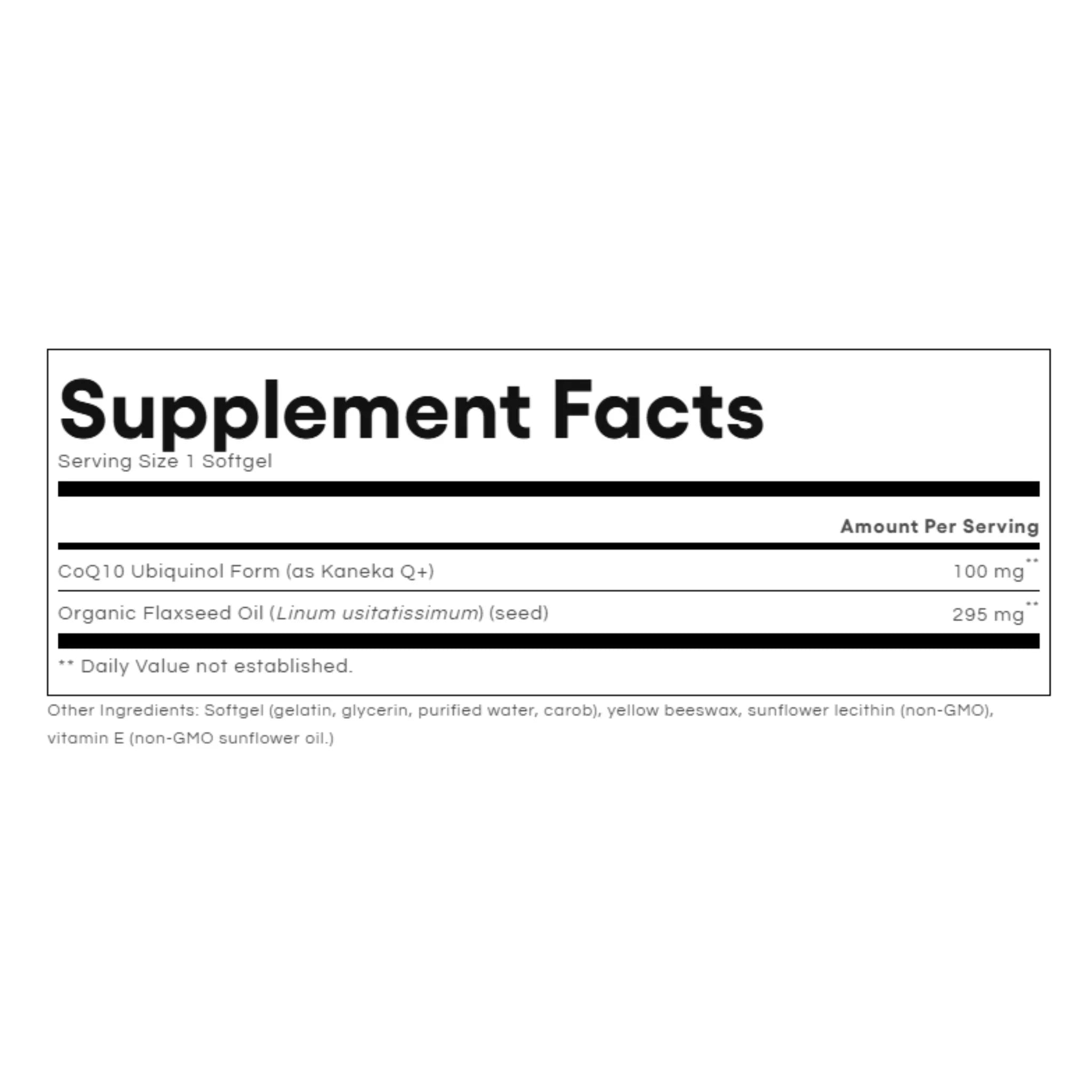 Natural Factors Ubiquinol Active CoQ10, 100mg 120 Softgels - Nature's Source Inc