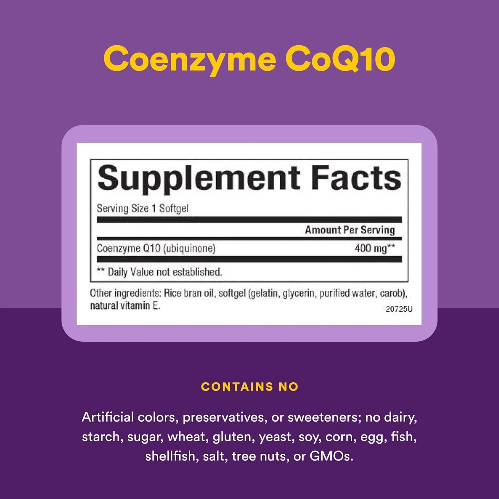Natural Factors CoQ10, 400mg 60 Softgels