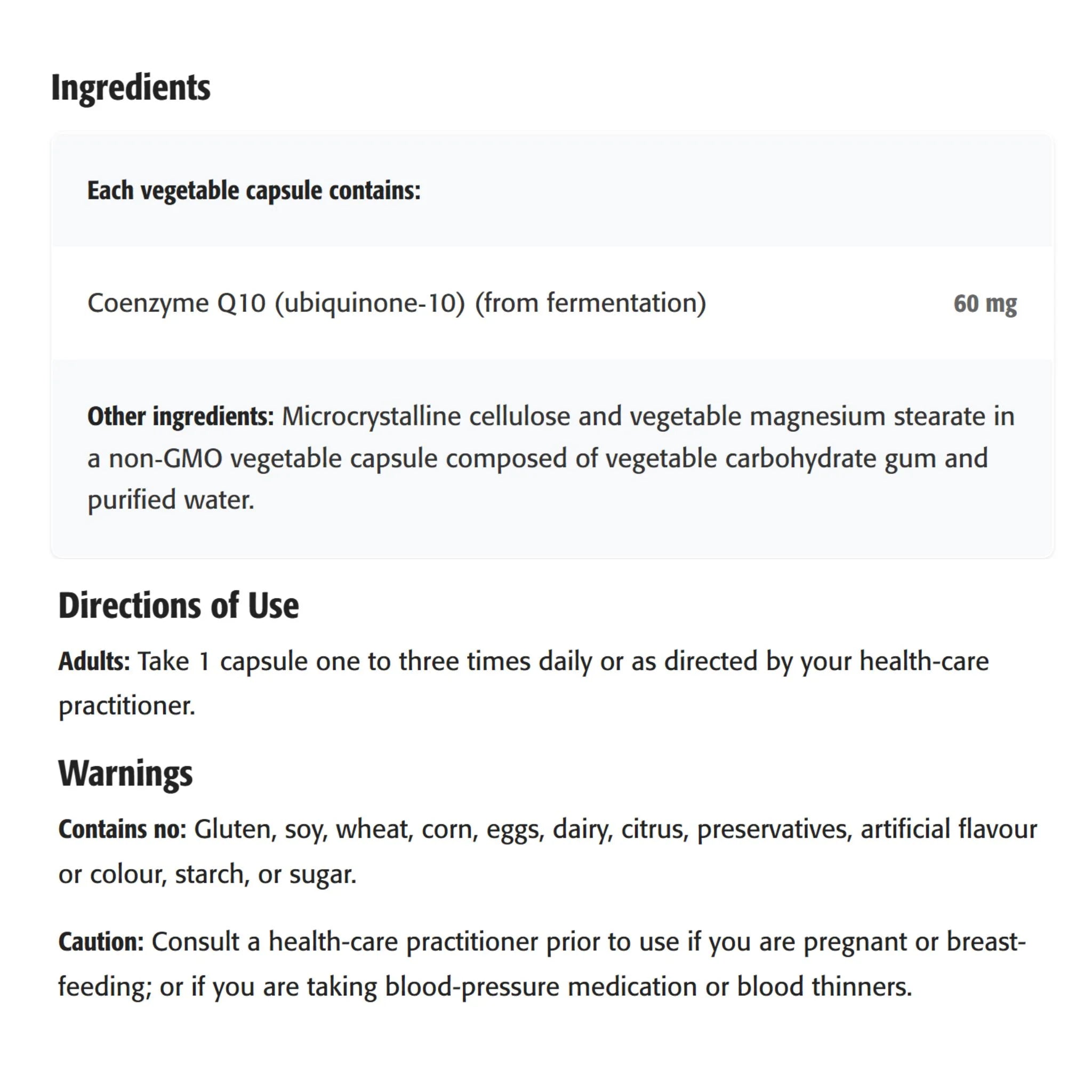 New Roots Co-Enzyme Q10 60C