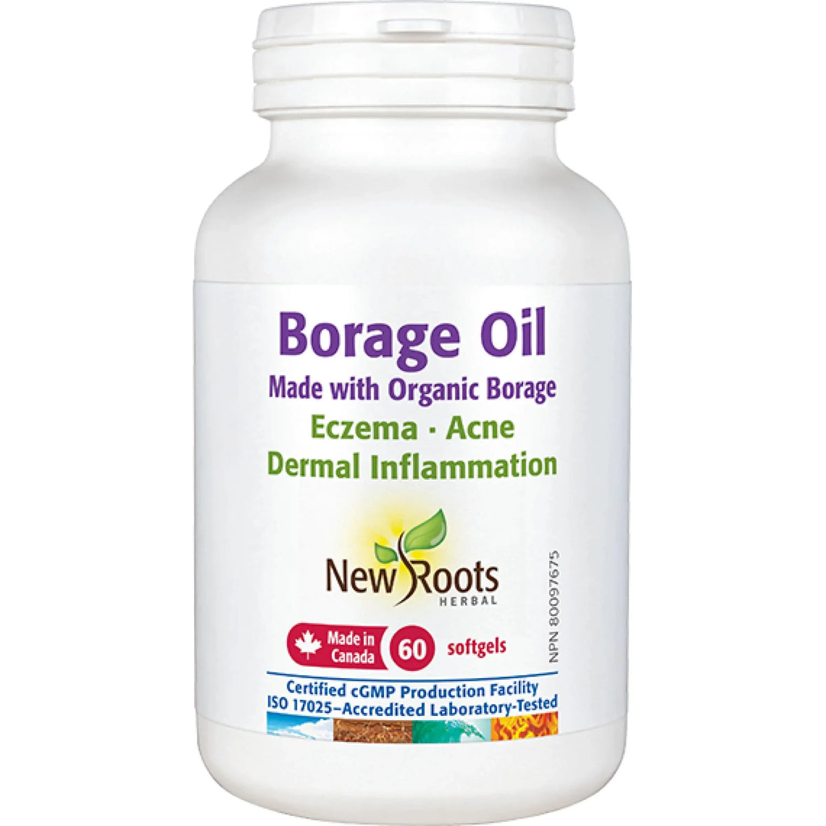 New Roots Borage Oil Certified Organic 60Sg