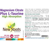 New Roots Magnesium Citrate & L-Taurine 180C