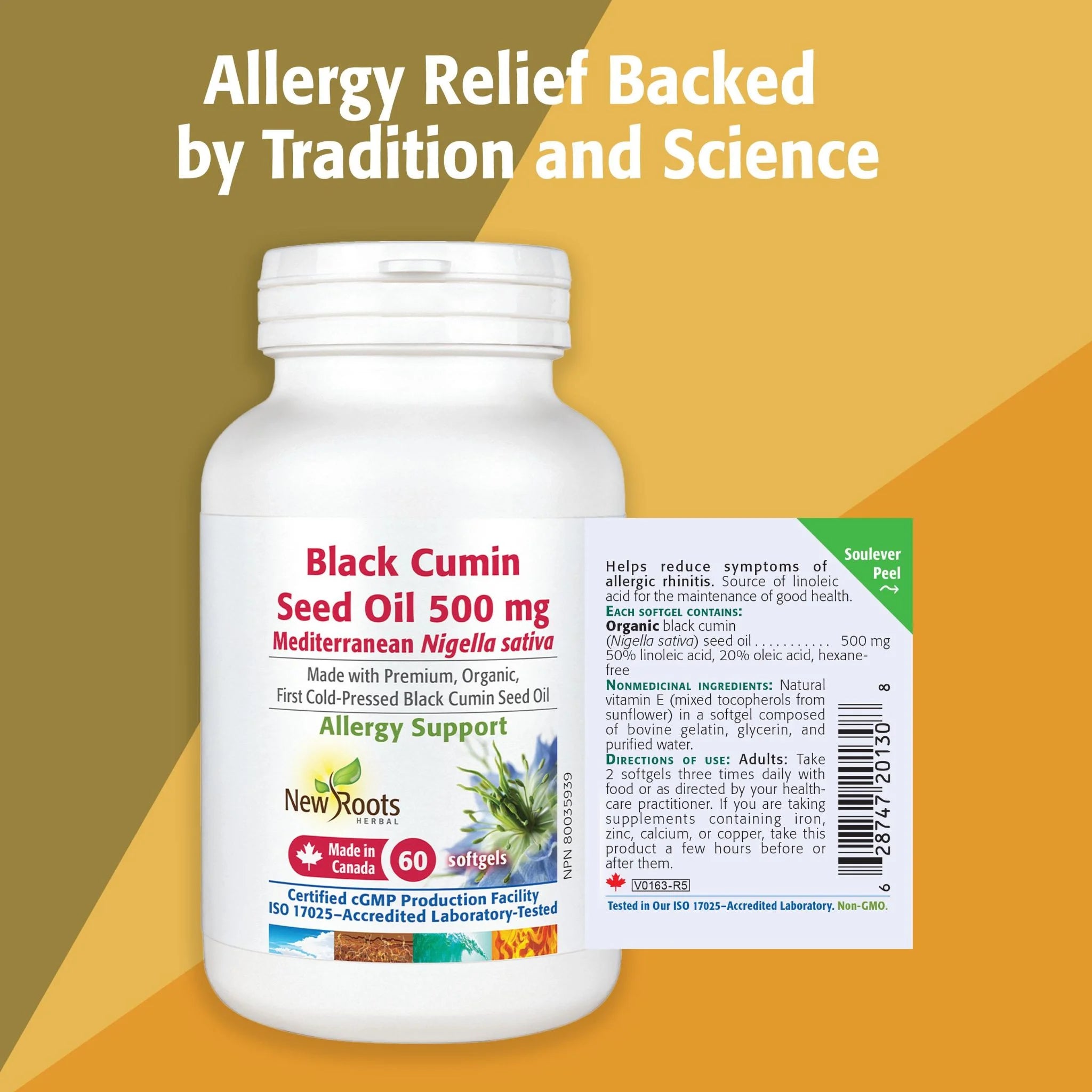 New Roots Black Cumin Seed Oil 500 Mg 120Sg
