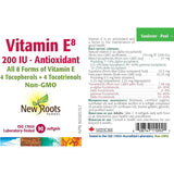 New Roots Vitamin E8 200 Iu 90Sg