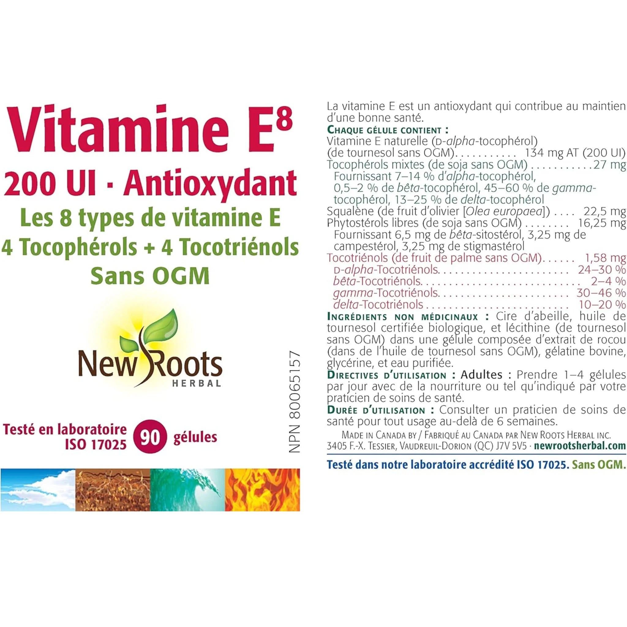 New Roots Vitamin E8 200 Iu 90Sg