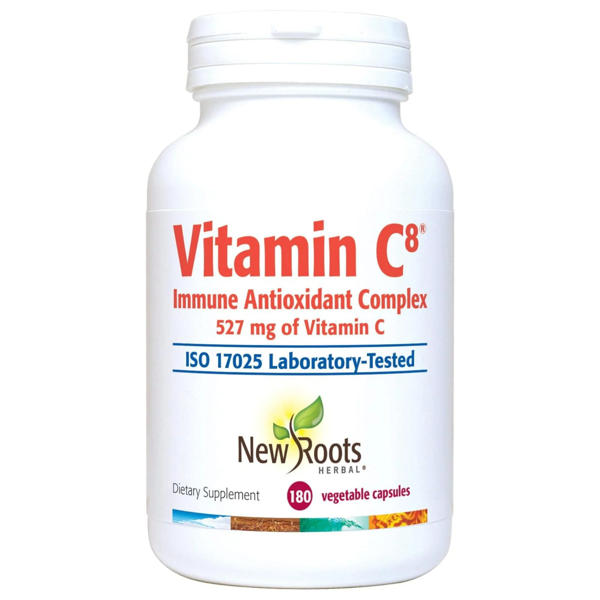 New Roots Vitamin C8, 527mg 180 Vegan Capsules