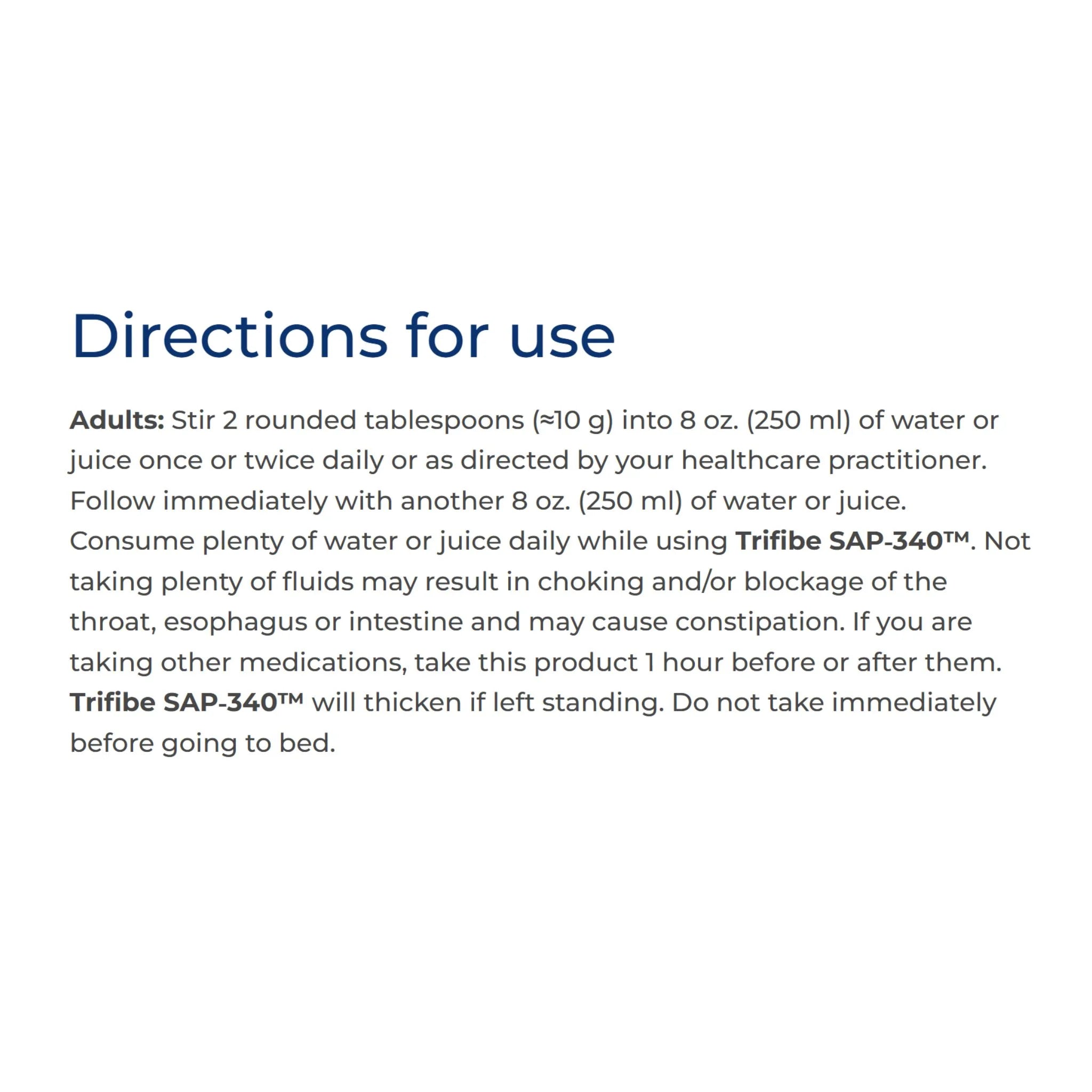 NFH Trifibe SAP 340 Fiber, 340g - Nature's Source Inc
