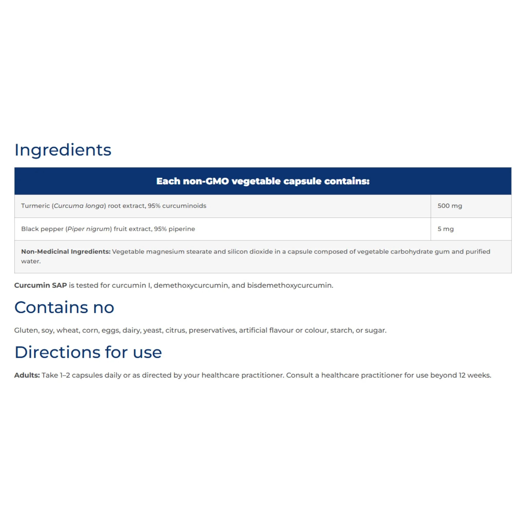 NFH Curcumin SAP, 90 Capsules - Nature's Source Inc