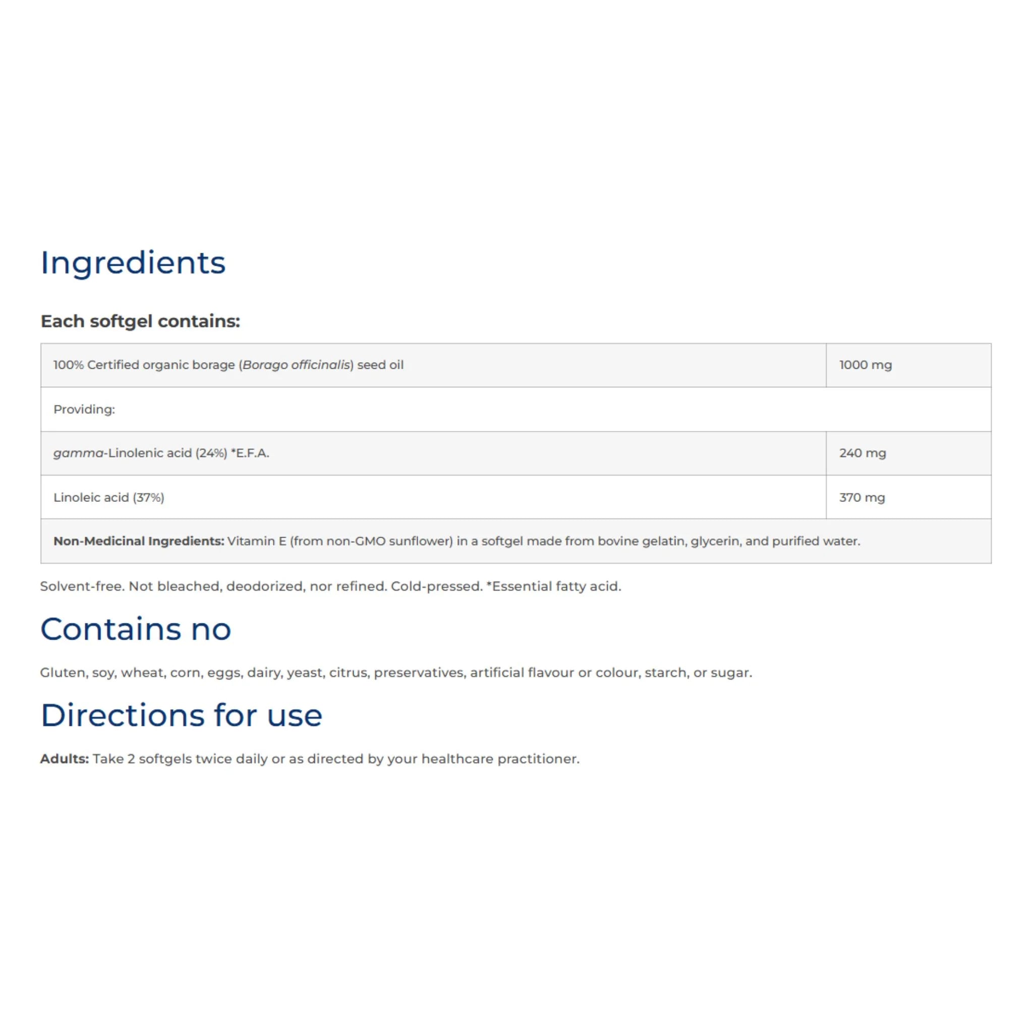 NFH GLA SAP 90 Softgels - Nature's Source Inc