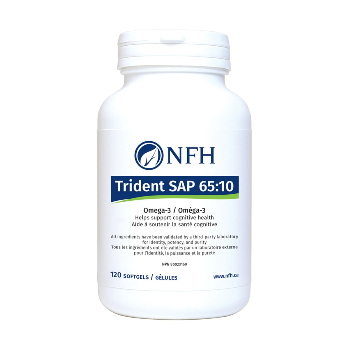 NFH Trident SAP 65:10 (Omega - 3) (650 mg EPA 100 mg DHA/softgel) 120 softgels - Nature's Source Inc
