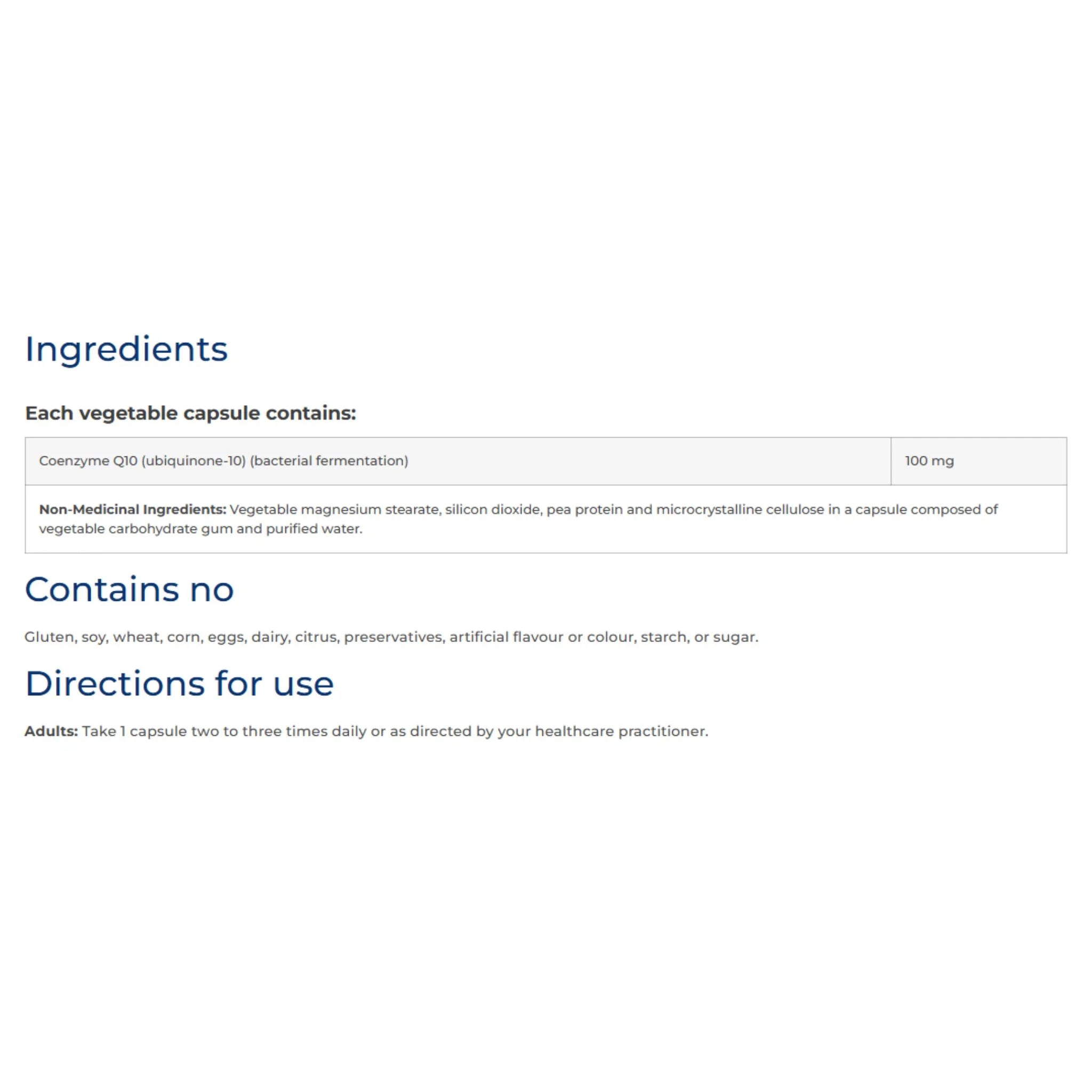 NFH PQ - 10 SAP Emulsified Coenzyme Q10 60 capsules - Nature's Source Inc