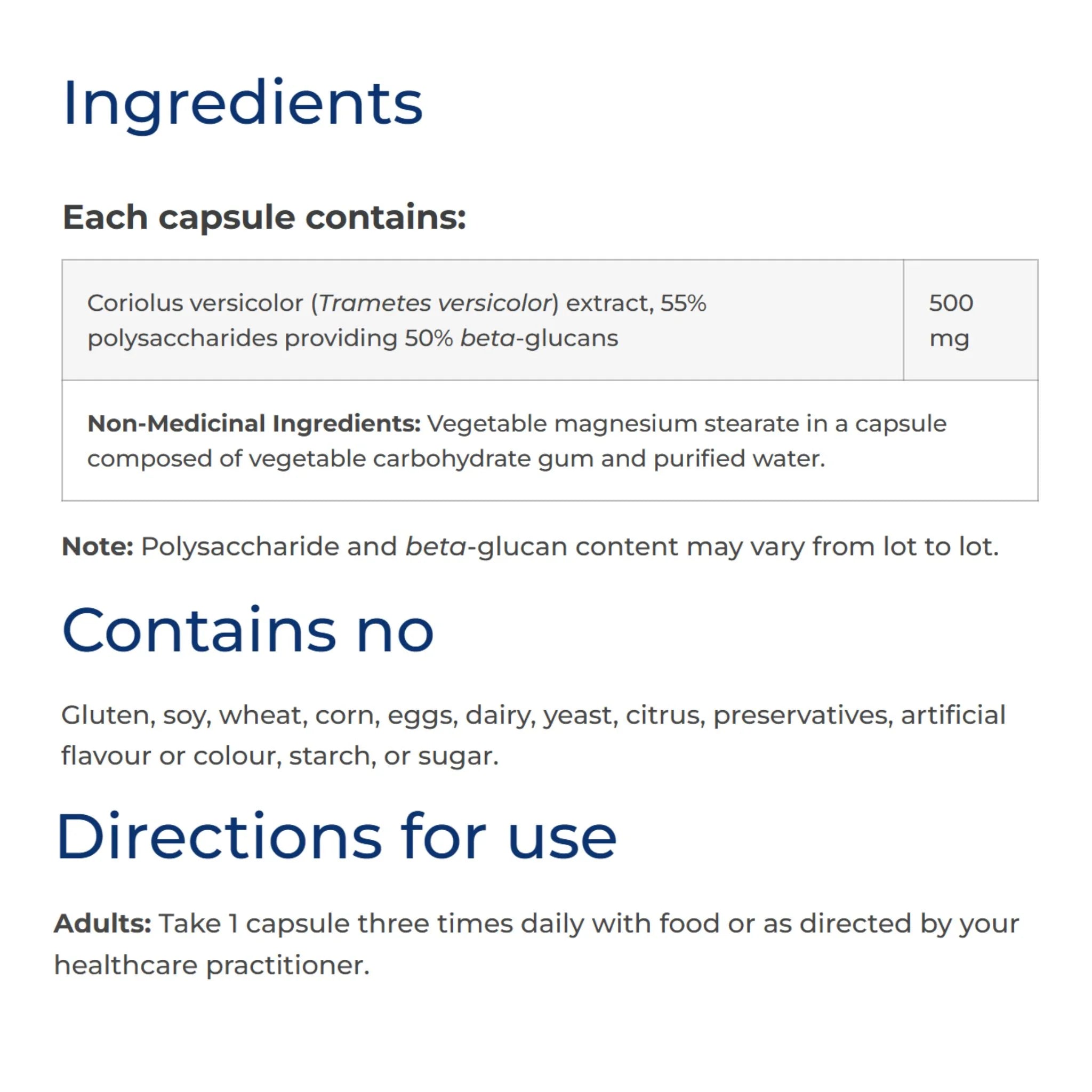 NFH Coriolus Versicolor SAP 60 capsules