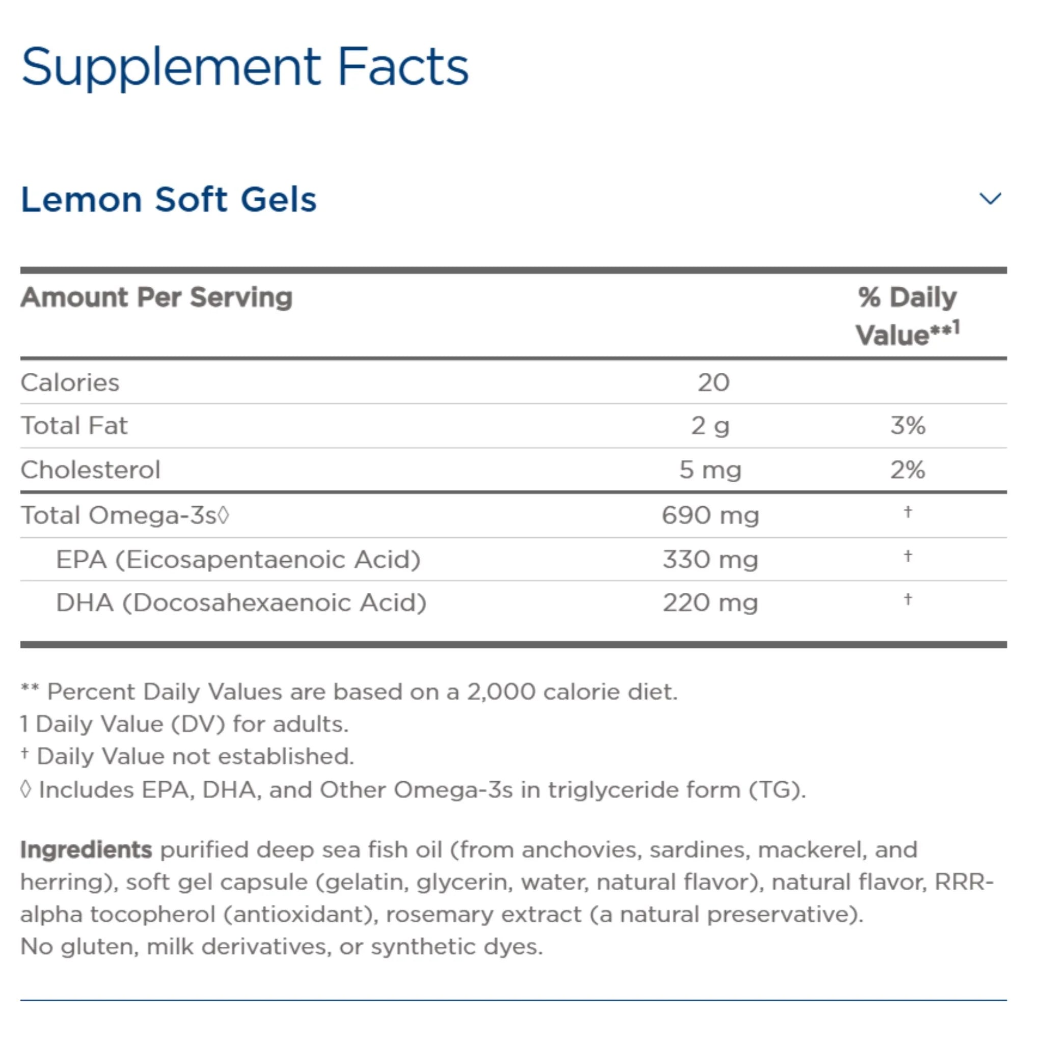 Nordic Naturals Lemon Omega-3 - 60 Softgels