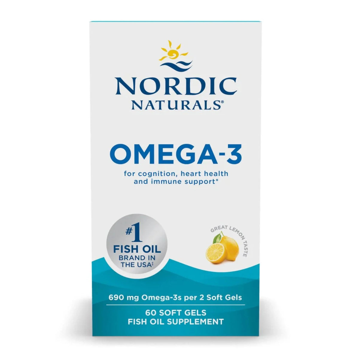 Nordic Naturals Lemon Omega - 3 - 120 Softgels - Nature's Source Inc
