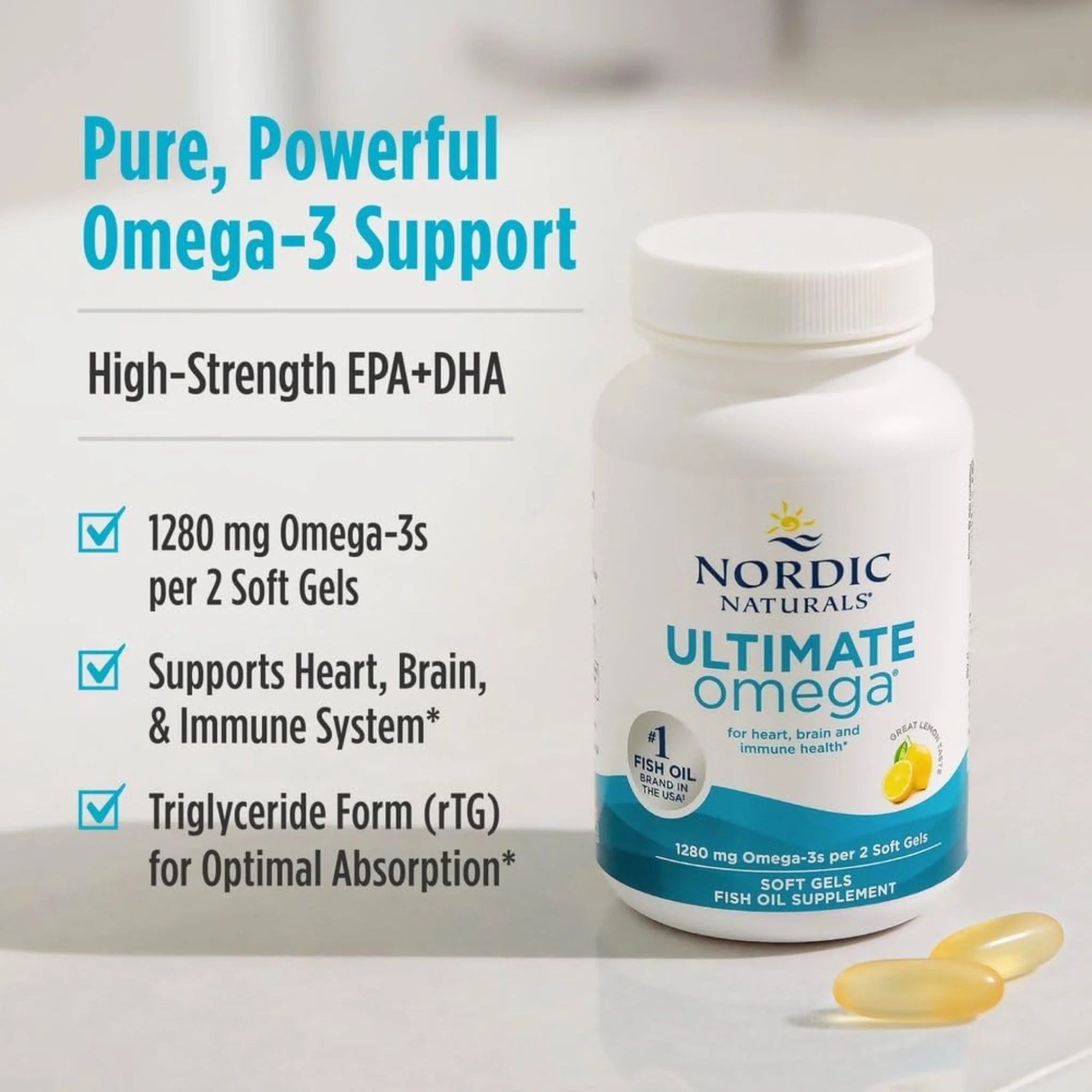Nordic Naturals Lemon Omega - 3 - 120 Softgels - Nature's Source Inc