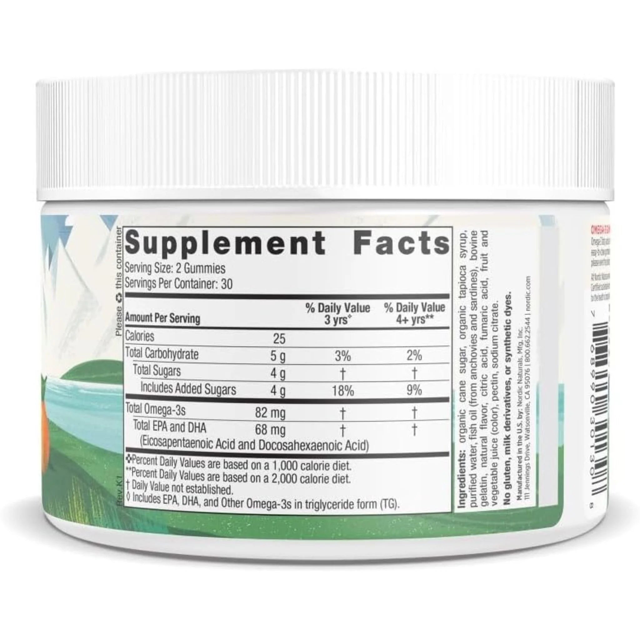 Nordic Naturals Omega-3 Gummies Tangerine 60ct