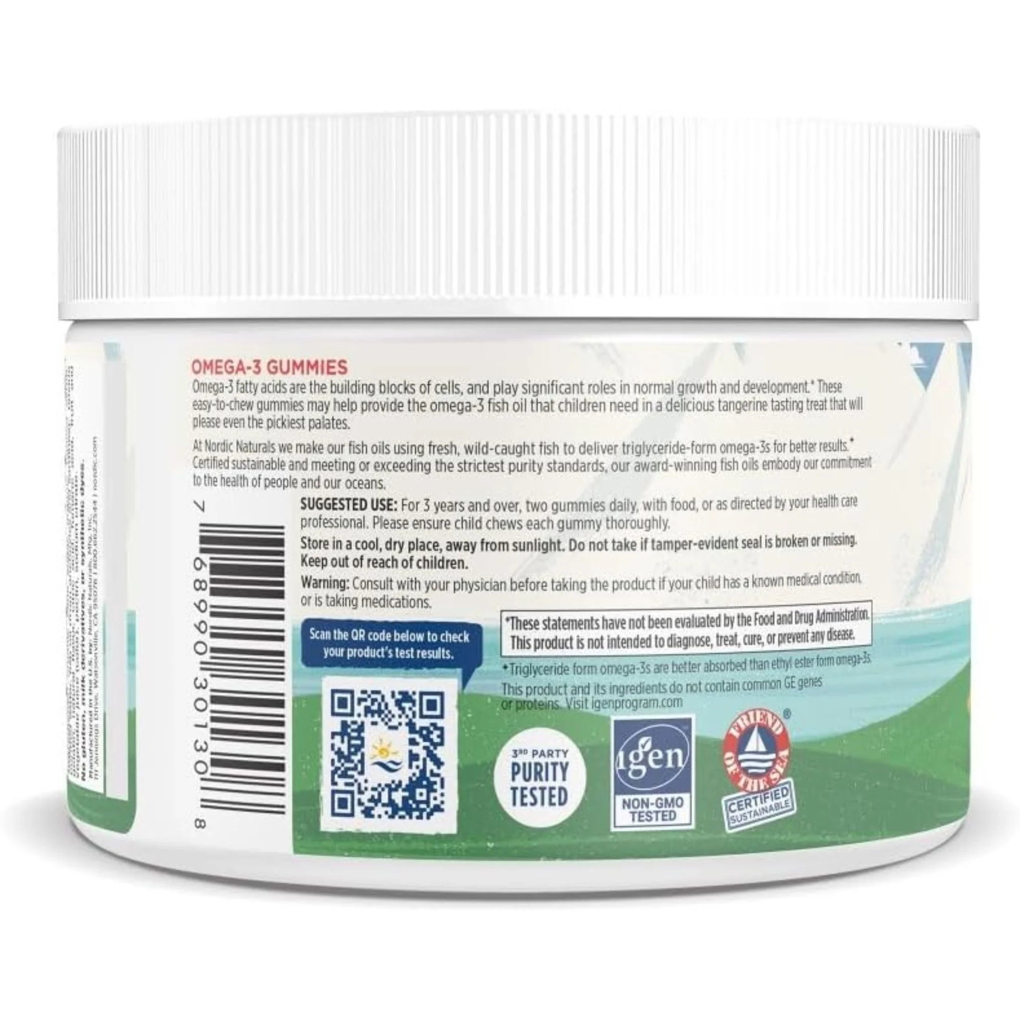 Nordic Naturals Omega-3 Gummies Tangerine 60ct