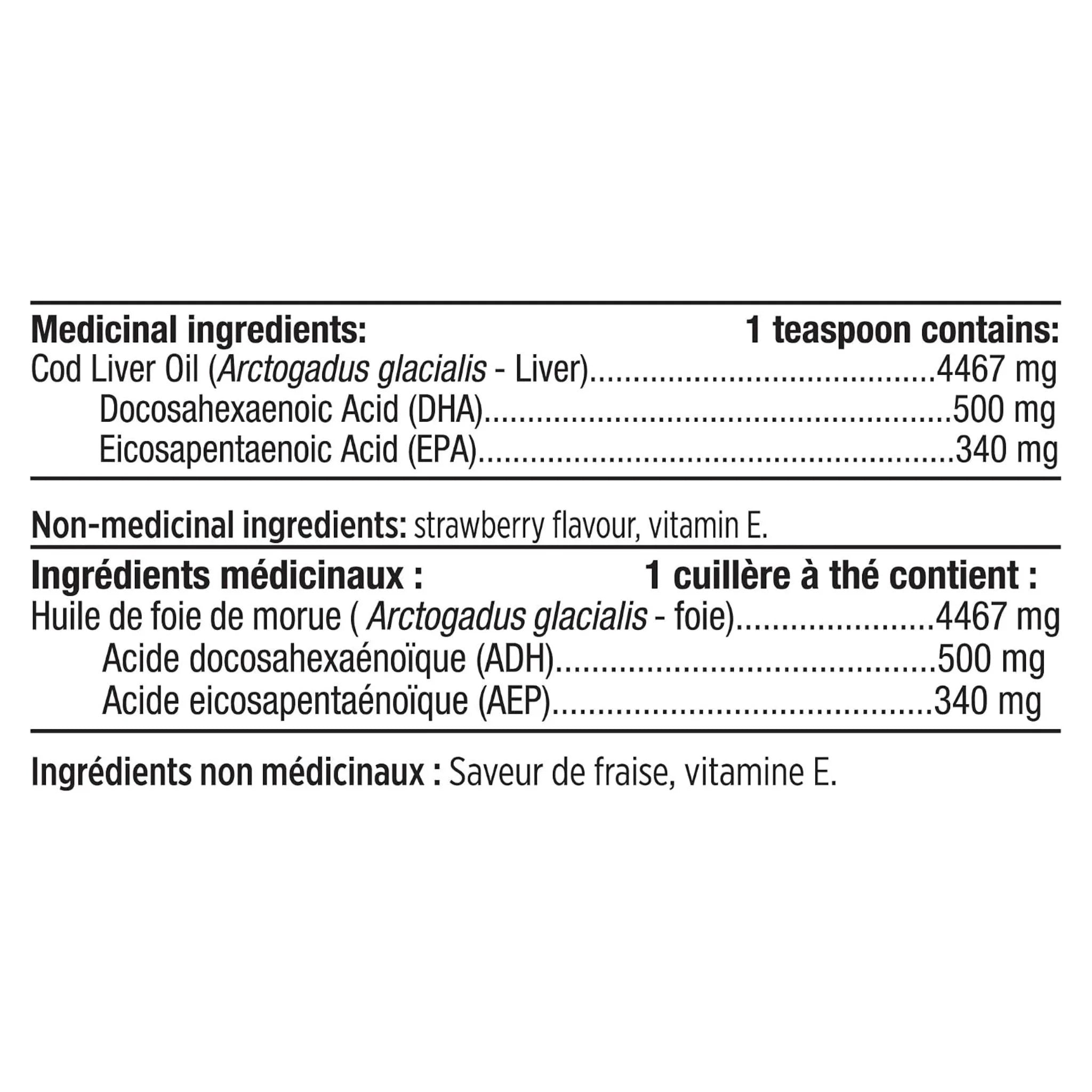 Nordic Naturals Cod Liver Oil Strawberry 237ml