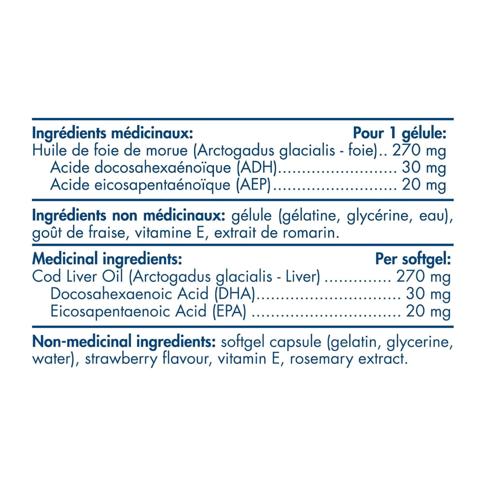 Nordic Pro DHA Junior Strawberry 180 Softgels
