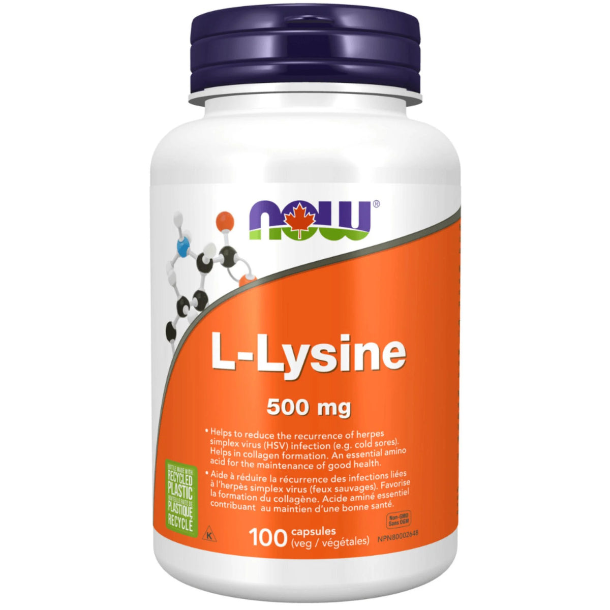 Now L-Lysine 500mg 100 Capsules
