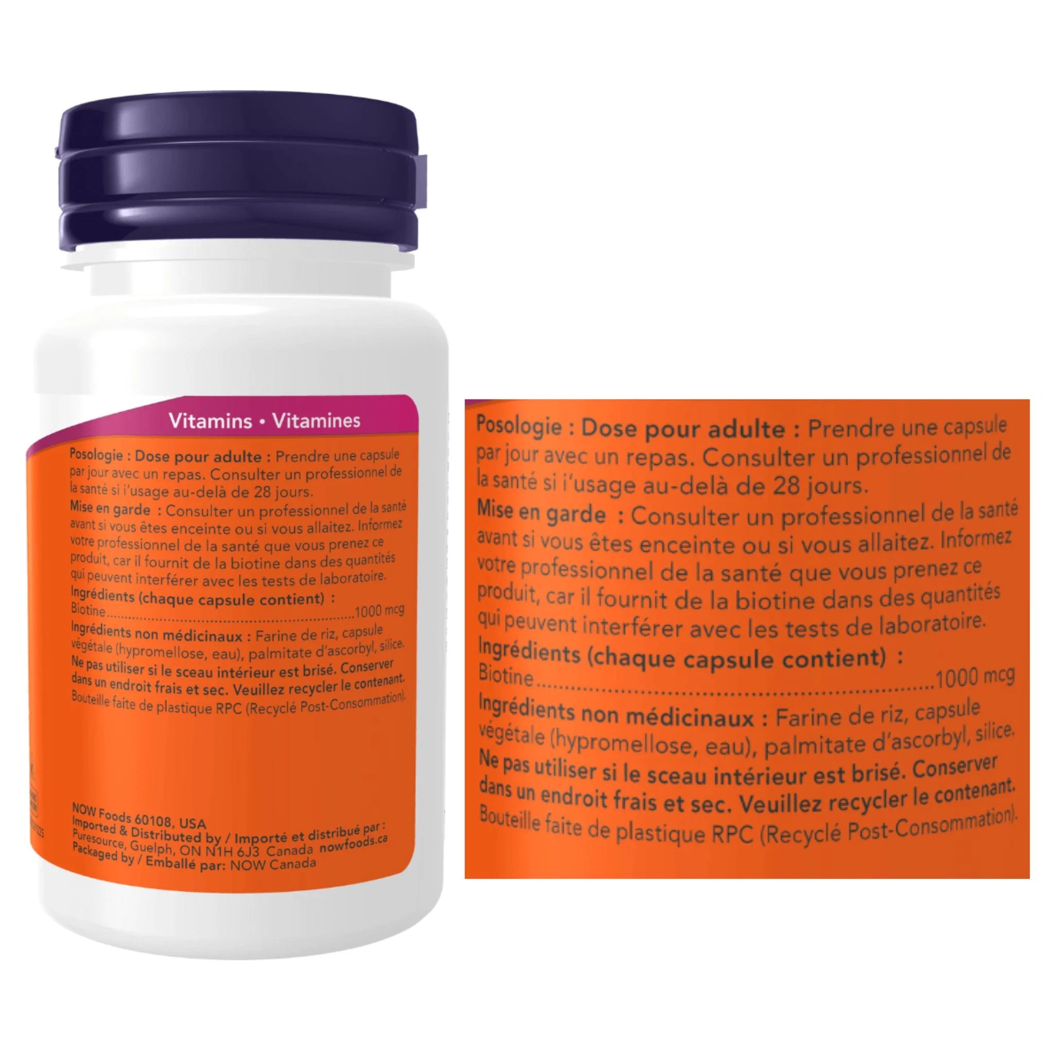 Now Biotin 1000 mcg 100 Veg Capsules