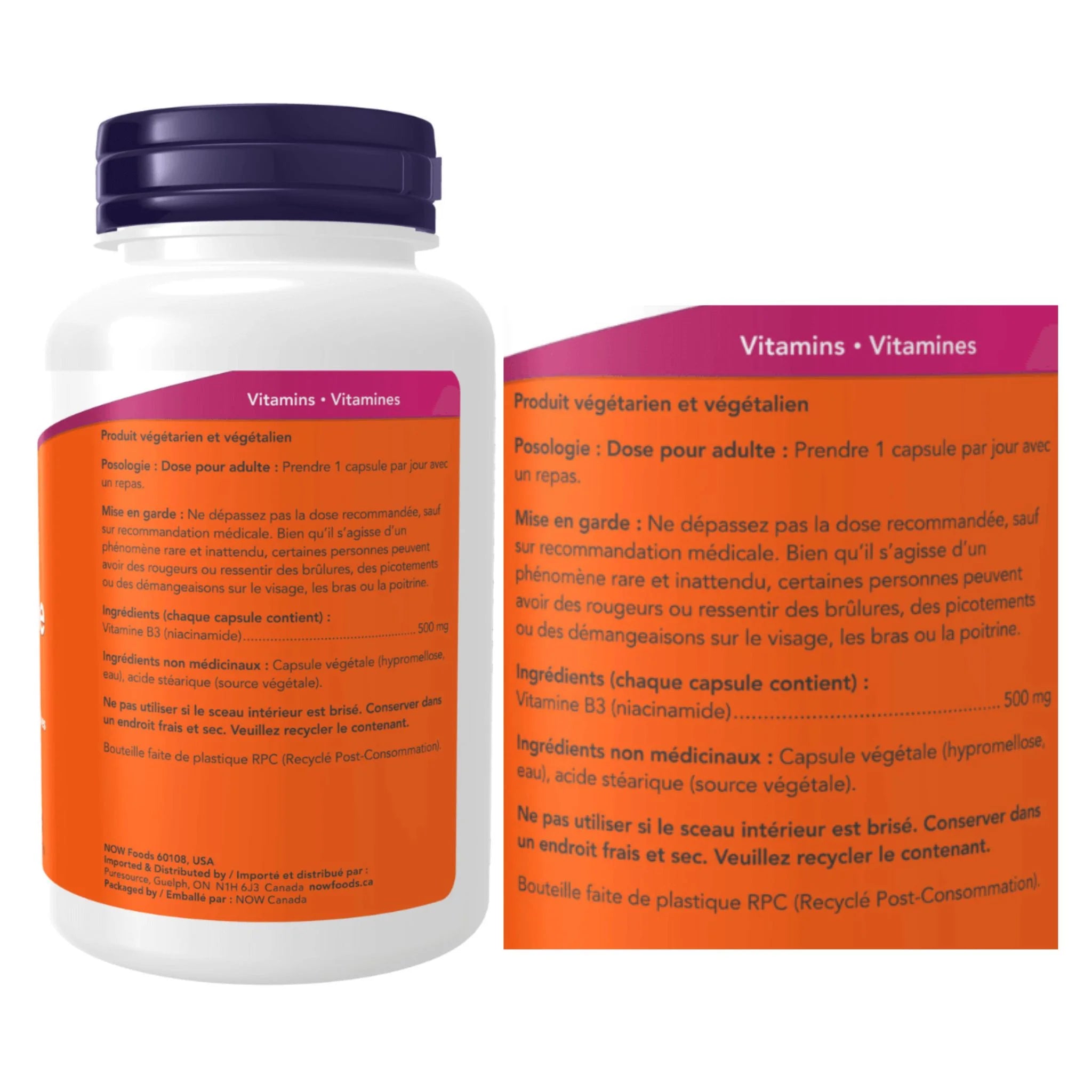 Now Niacinamide 500mg 100c