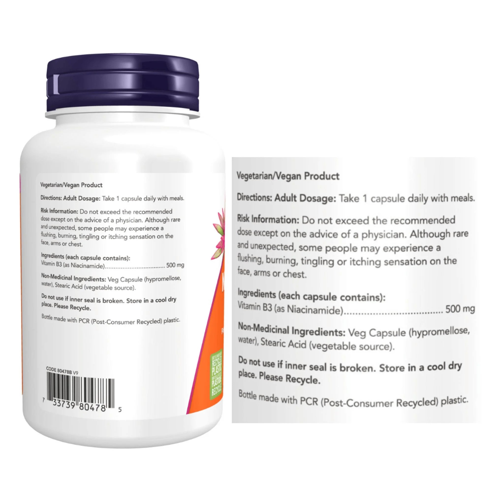 Now Niacinamide 500mg 100c