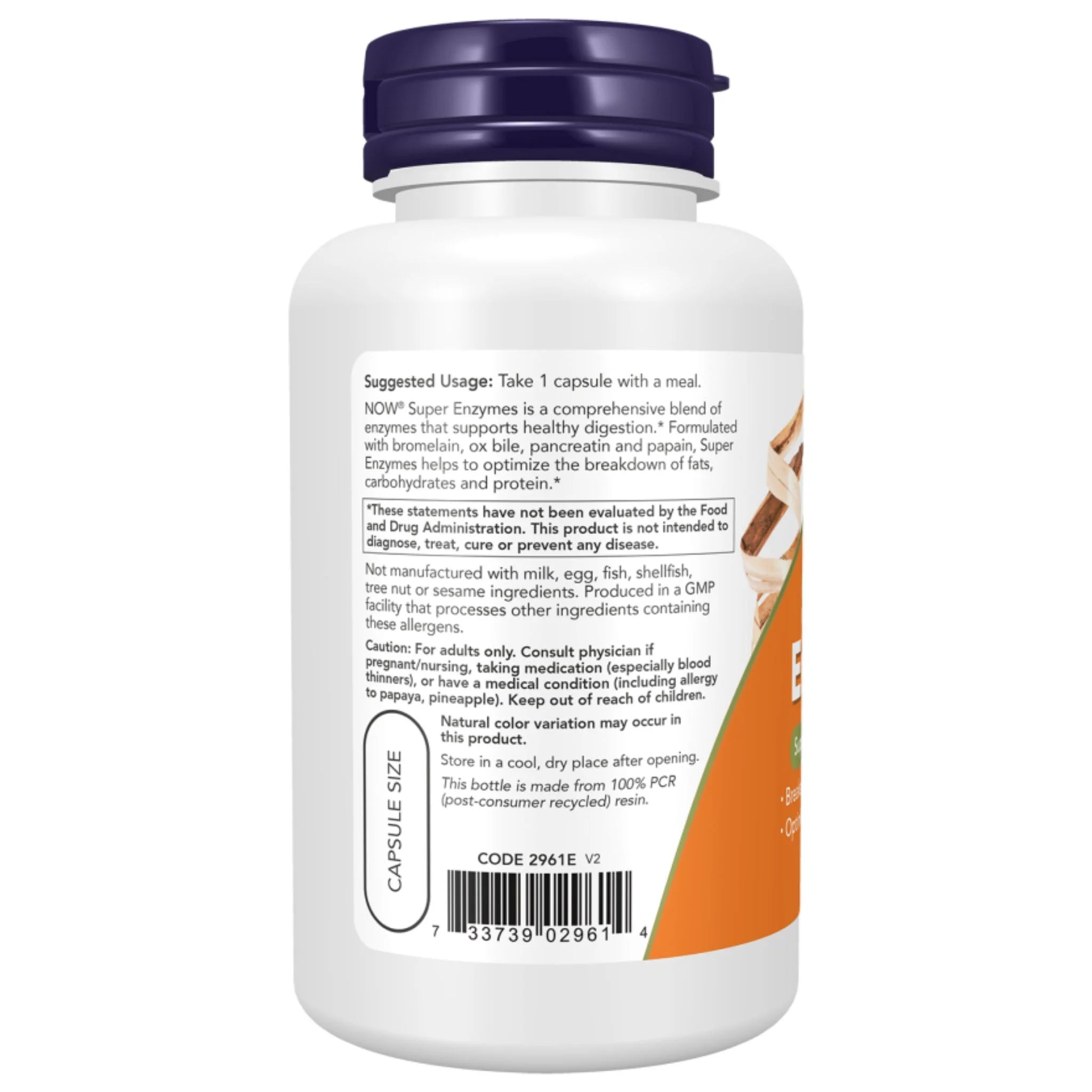 Now Super Enzyme Capsules for Digestion (180 Capsules) - Nature's Source Inc