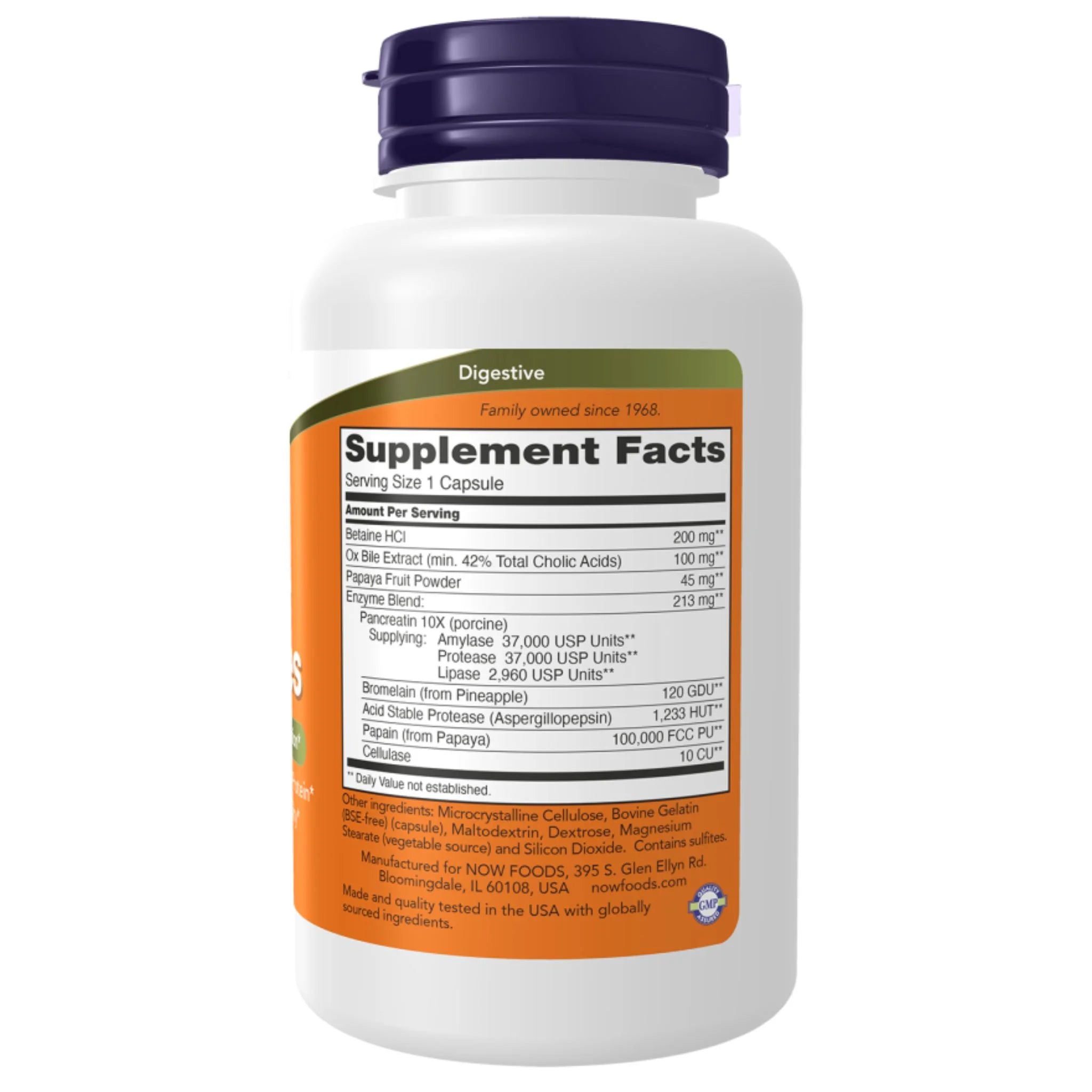 Now Super Enzyme Capsules for Digestion (180 Capsules) - Nature's Source Inc