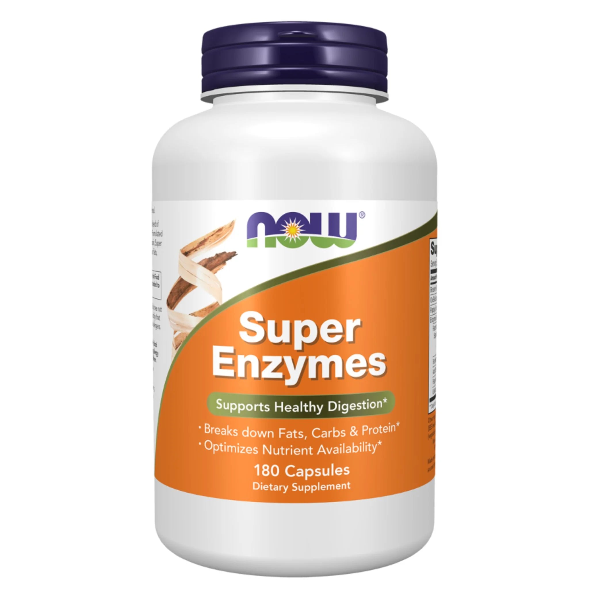 Now Super Enzyme Capsules for Digestion (180 Capsules) - Nature's Source Inc