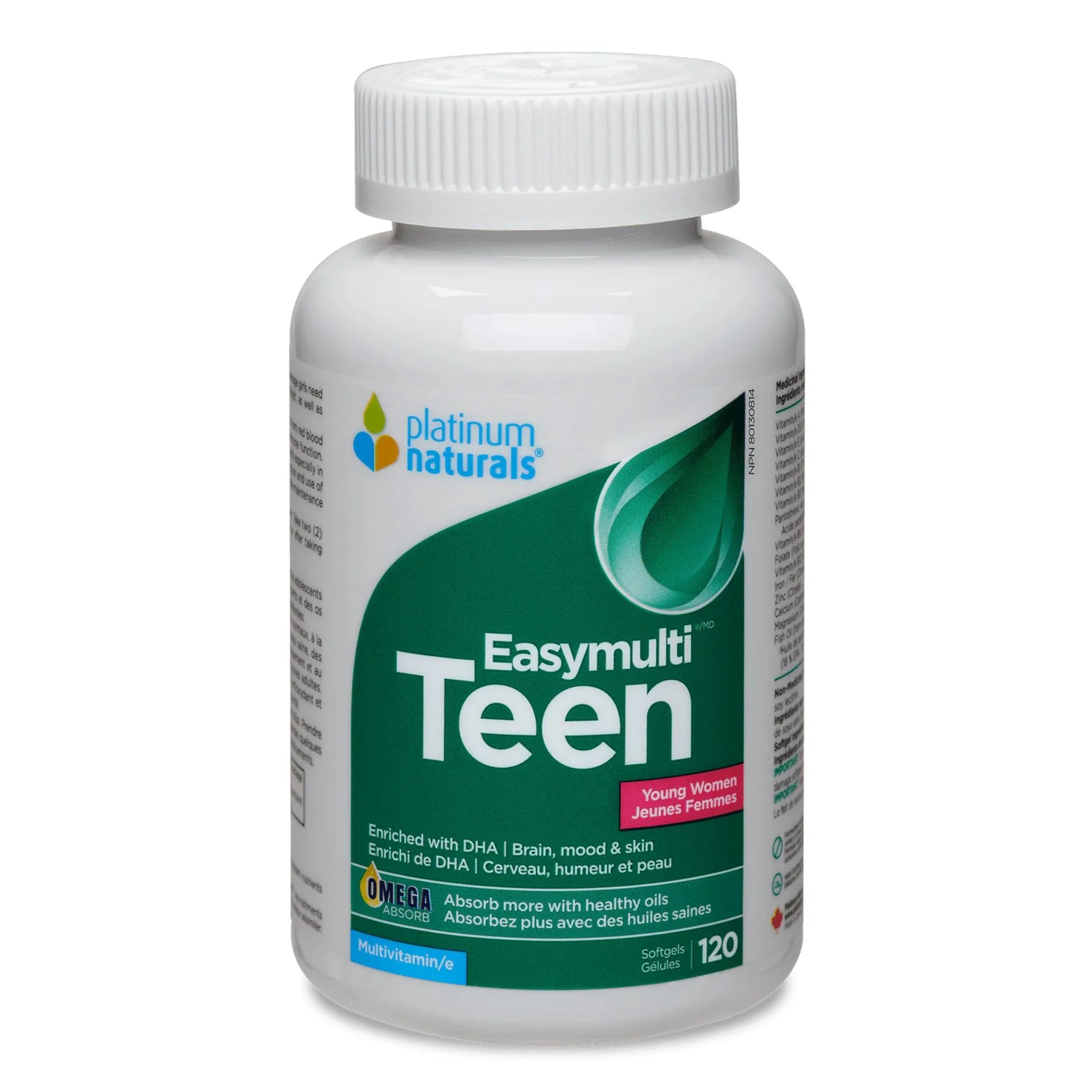 Platinum Naturals Easymulti Teen for Young Women 120 Softgels - Nature's Source Inc