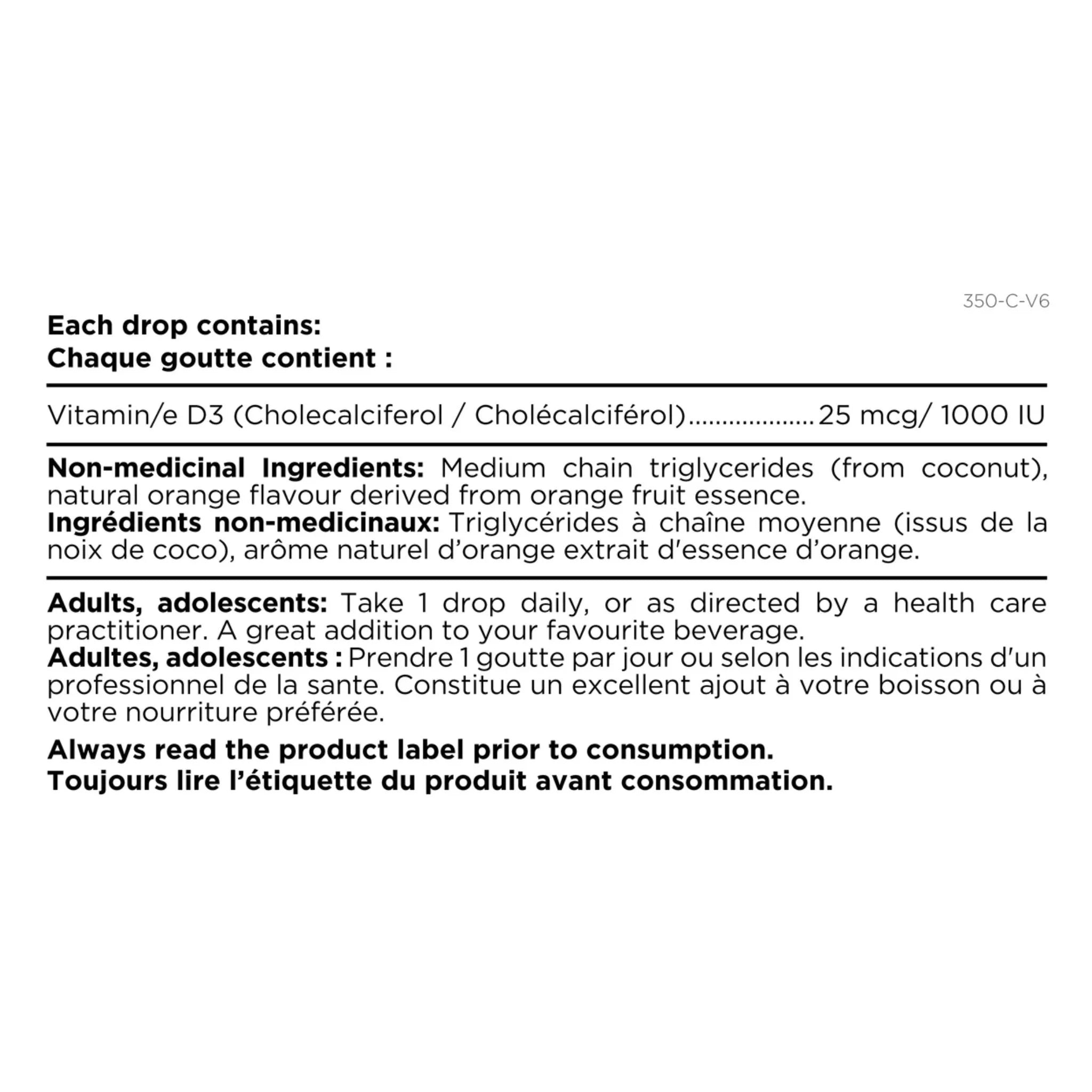 Platinum Naturals Orange Flavor D3 Vitamin Drops - 15ml